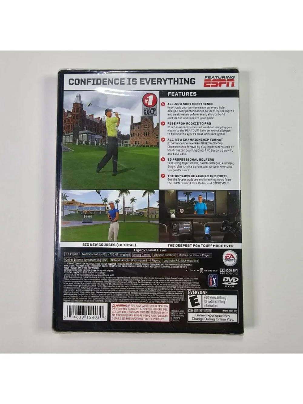 Tiger Woods PGA Tour 08 NEW SEALED (Sony PlayStation 2, EA Sports) PS2 Golf Game